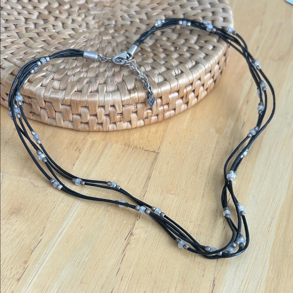 Silpada Black and Silver Multi-Strand Necklace